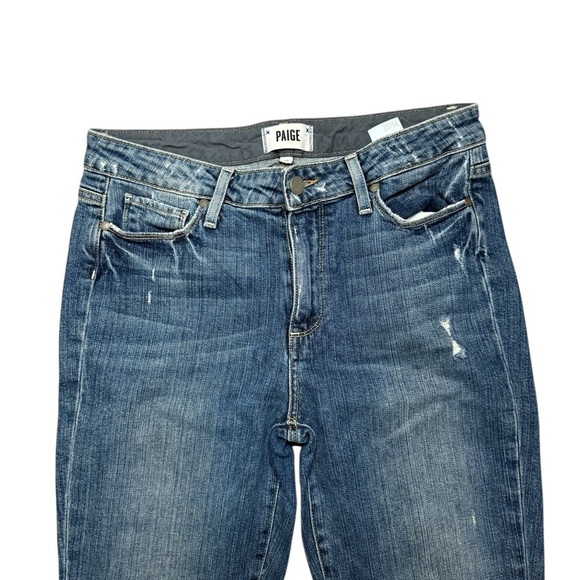 PAIGE Women's Hoxton Ankle Peg Skinny Jeans with Side Slits Beachwood Size 28 - Picture 2 of 13